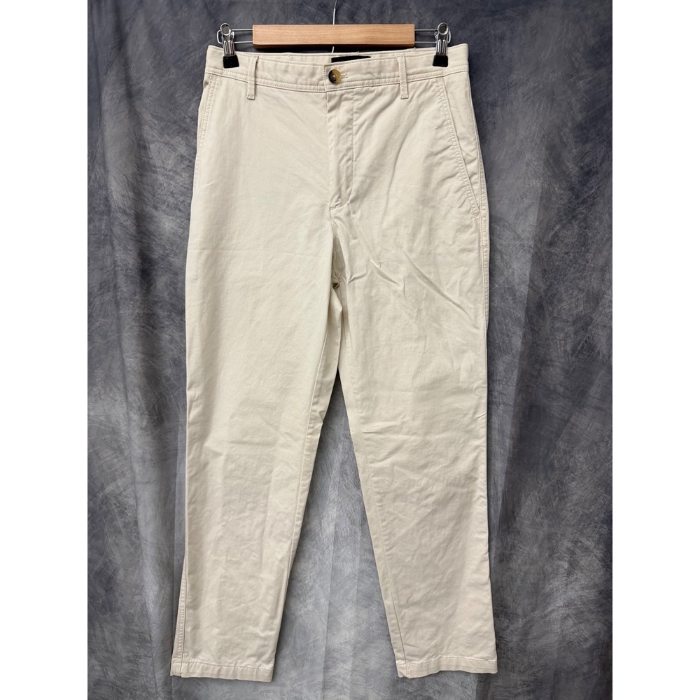 Banana Republic Womens High Rise Authentic Chino Pants Cream Beige Size 4